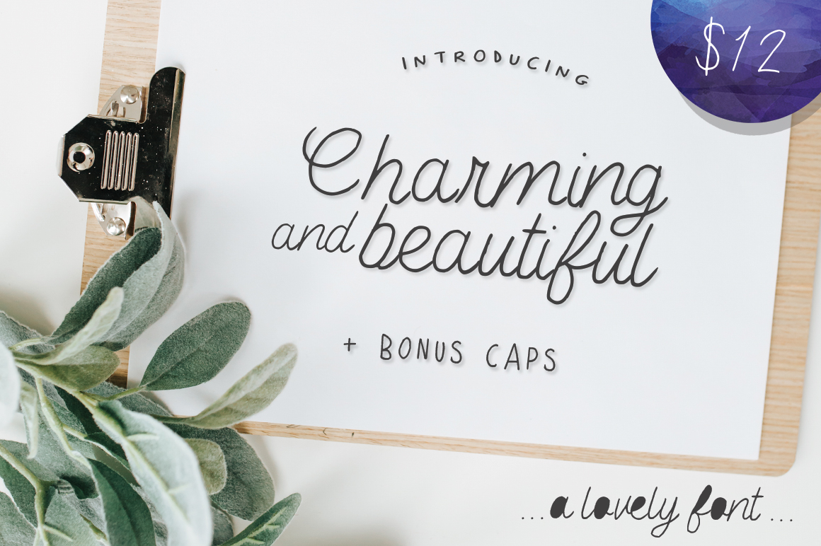 Charming Beautiful Font for Editorial Design