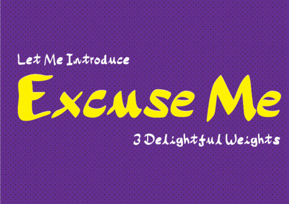 Excuse Me Font: Bold Script for Web Headers