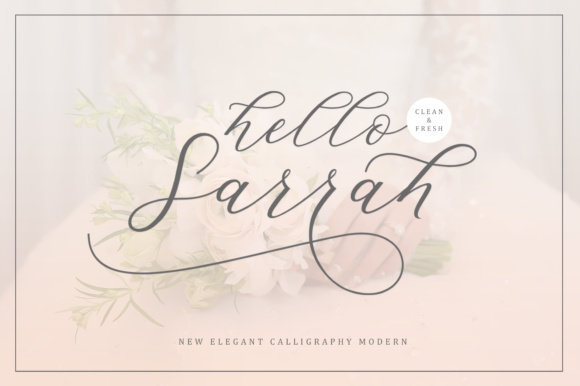 Hello Sarrah: A Modern Script Font for Editorial Design