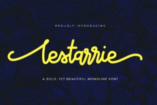Lestarrie: A Modern Script Font for Editorial Design