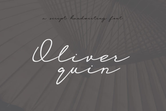 Oliver Quin: A Handwritten Typeface for Modern Branding